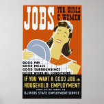 Trabajos para los chicas y el poster de las mujere