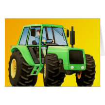 Tractor verde felicitación