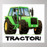 Tractor verde poster