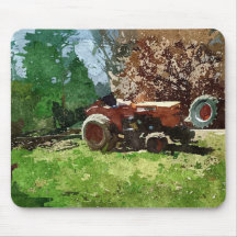 Tractor viejo alfombrilla de ratón