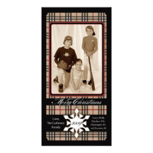 Tradiciones del día de fiesta de la tela escocesa  tarjetas con fotos personalizadas