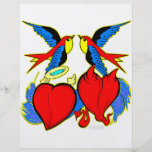 Tragos y tatuaje de los corazones tarjetones