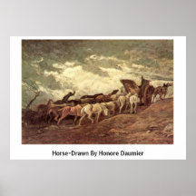 Traído por caballo por Honore Daumier Poster
