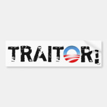 Traidor de Obama Etiqueta De Parachoque