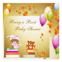 Traiga a libro la fiesta de bienvenida al bebé afr invitacion personalizada