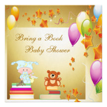 Traiga a libro la fiesta de bienvenida al bebé ele invitacion personalizada