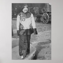 Traje chino del día de fiesta del Año Nuevo Poster