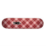 Traje de negocios rojo de la tela escocesa patines personalizados