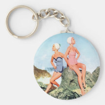 ¡Trajes de baño de las mujeres del vintage y casqu Llaveros