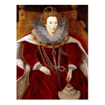 Trajes rojos de Elizabeth I Tarjetas Postales