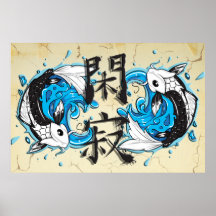 Tranquilidad III de Koi Poster