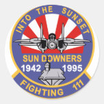 Tranquilizantes de VF-111 F-14 Sun Pegatinas Redondas