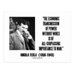Transmisión económica de Nikola Tesla del poder Tarjetas Postales