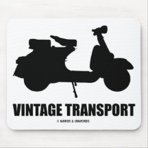 Transporte del vintage (vespa de motor Trns altern Tapetes De Raton