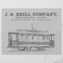 Tranvías de Brill Company y coches 1860 del tranví Flyer Personalizado