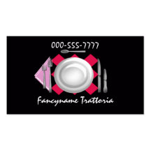 trattoria formal tarjeta de visita