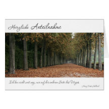 Trauermotiv: Herbstallee Karte