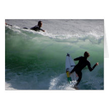 travesía de la persona que practica surf felicitación