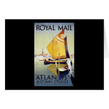Travesías del otoño de Royal Mail la Atlántida Tarjeton