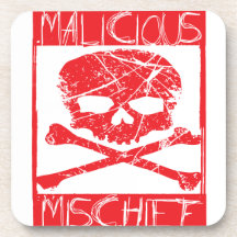 TRAVESURA MALÉVOLA - SKULL&BONES POSAVASOS DE BEBIDAS