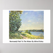 Trayectoria de Normandía al agua de Alfred Sisley Impresiones