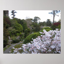 Trayectoria del jardín de té poster