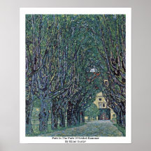 Trayectoria en el parque de Schloß Kammer de Klimt Poster