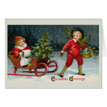 "Trayendo a casa tarjeta del acebo del navidad"