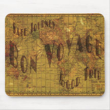Trazado de mis viajes Mousepad Tapete De Raton