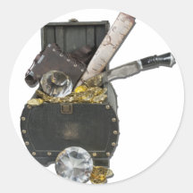 TreasureGoldDiamondMapDagger082612.png Pegatinas Redondas