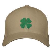 Trébol bordado de la hoja del irlandés cuatro gorra bordada