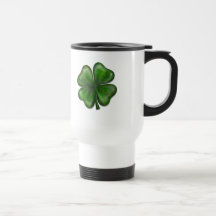 trébol de 4 hojas taza de café