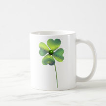 Trébol de cuatro hojas taza