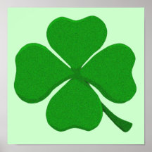 Trébol de cuatro hojas - trébol irlandés impresiones