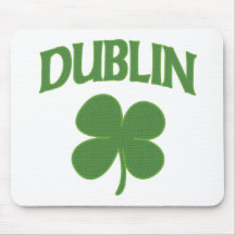Trébol del irlandés de Dublín Alfombrillas De Ratón