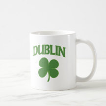 Trébol del irlandés de Dublín Tazas De Café