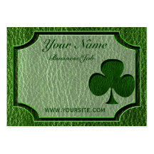 Trébol del irlandés de la Cuero-Mirada Plantillas De Tarjetas De Visita