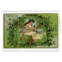 Trébol del irlandés del vintage tarjetas