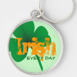 trébol, irlandés, cada día llavero personalizado