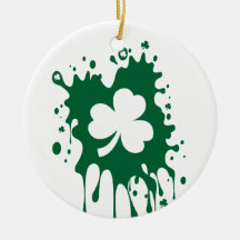 ¡Trébol irlandés Splat! Ornaments Para Arbol De Navidad