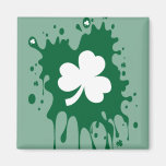 ¡Trébol irlandés Splat! Imán De Nevera