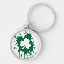 ¡Trébol irlandés Splat! Llaveros