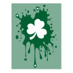 ¡Trébol irlandés Splat! Tarjeta Postal