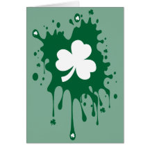 ¡Trébol irlandés Splat! Tarjetón