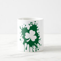 ¡Trébol irlandés Splat! Taza
