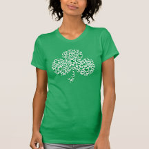 trébol lindo de los corazones camisetas