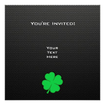 Trébol liso invitacion personalizada