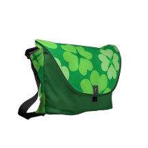 Trébol verde bolsa messenger