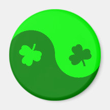 Trébol Yin Yang Imán Para Frigorifico