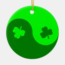 Trébol Yin Yang Ornamento De Navidad